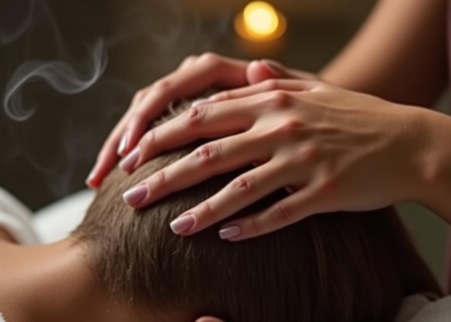Massage thérapeutique du cuir chevelu contre la chute de cheveux
