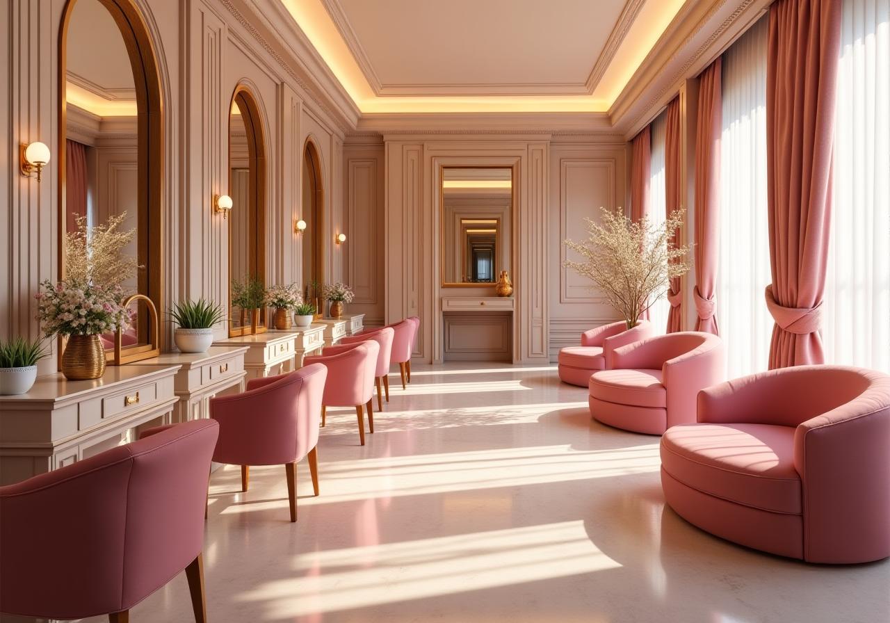 Salon Beauté Lumière - Intérieur luxueux du salon de beauté parisien